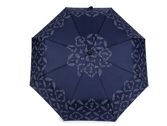 Dámský skládací vystřelovací deštník - 1 ks - 4 modrá tmavá