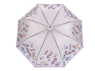 Dámský / dívčí vystřelovací deštník květy - 1 ks - 2 fialová lila medůza
