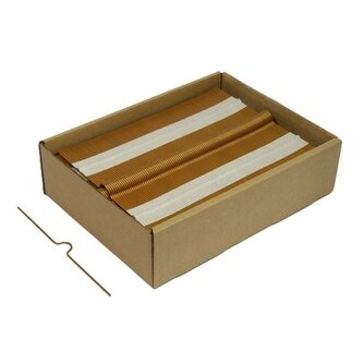 Háčky pro kalendáře, tvarov.,250 mm, zlaté,1000 ks