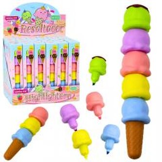 Zakreślacze Lody w rożku pastelowe 5 kolorów