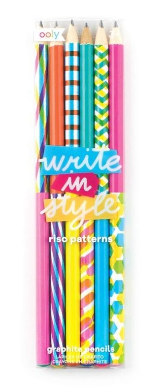 Ołówki stylowe Write in style Riso Patterns 6szt