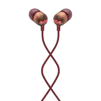 House of Marley Smile Jamaica, sluchátka do uší s ovladačem a mikrofonem, Red