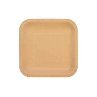 Talerze papierowe kraftowe 18cm 144szt