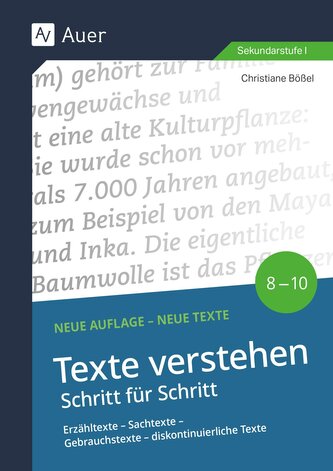 Texte verstehen - Schritt für Schritt Klasse 8-10