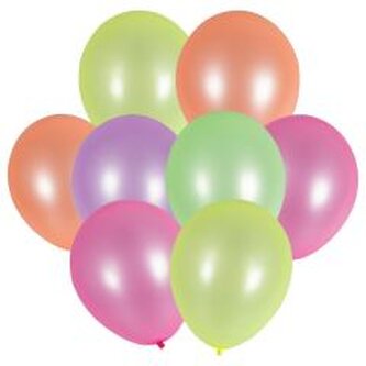 Balony neon duże 25cm 8szt