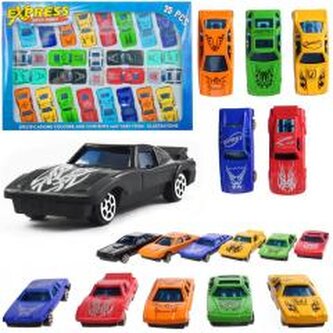 Zestaw samochodzików 7cm 25szt