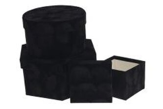 Pudełko Flower Box 3szt czarny ROZETTE