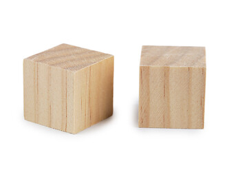 Dřevěná kostka - polotovar k dotvoření 2,5x2,5 cm - 50 ks - přírodní