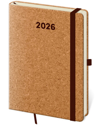 Denní diář A5 Cork s poutkem