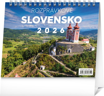 NOTIQUE Stolový kalendár Rozprávkové Slovensko 2026, 16,5 x 13 cm