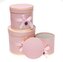Pudełko Flower Box z kokardą 3szt różowy ROZETTE