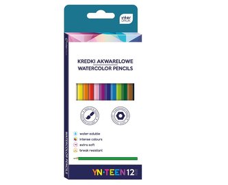 Kredki akwarelowe 12 kolorów YN NOSTER