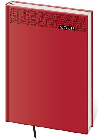 Týdenní diář B5 Gommato červený
