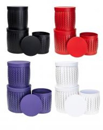 Pudełko Flower Box 3szt okrągłe pop-up mix ROZETTE