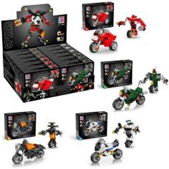 Klocki 2w1 motocykl robot 63 elementy MIX