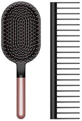 Dyson sada hřeben a plochý kartáč, rosé/černá