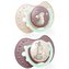 LOVI 22/913 Smoczek silikonowy dynamiczny 0-6m 2 szt Night&Day girl