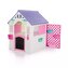 Dětský zahradní domeček s plotem - bílo-růžový