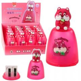 Temperówka z pojemnikiem różowa (16szt)