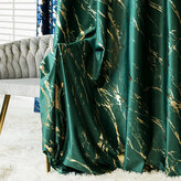 Dekorační vzorovaný závěs s řasící páskou MARBE 010 zelená/zlatá 140x250 cm (cena za 1 kus) MyBestHome