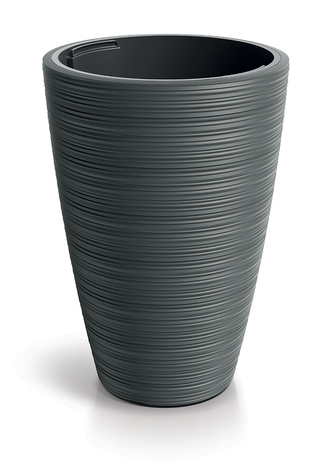Květináč VENA ROUND 29,9 cm - barva: tmavě šedá