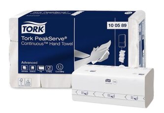 Papírové ručníky "PeakServe", bílá s šedým vzorem listů, 1-vrstvé, systém H5, Advanced, TORK 100589