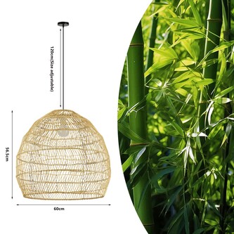 Immax BOHO  DELICADO designové závěsné svítidlo, D60cm. E27, přírodní ratan