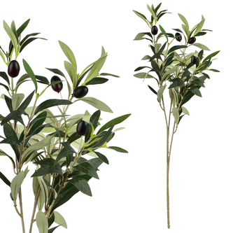 VIRIDIS Kwiat sztuczny Gałązka Oliwka 55cm