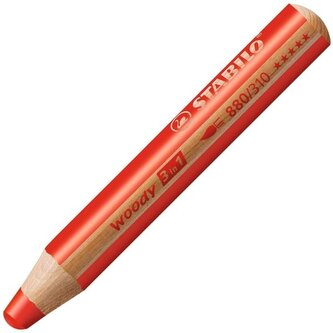 Stabilo Woody pastelka 3v1, červená, 5 ks