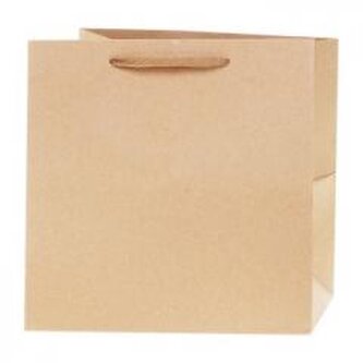 Torebka Lux kraft 34x34x34cm szerokie dno ROZETTE