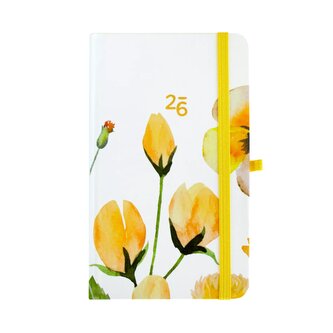 Kalendarz 2026. Tygodniowy kieszonkowy. Żółte Kwiaty