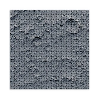 BRIXIES Plus 225-004 – designová podložka na stavění Měsíční krajina 25,5 × 25,5 cm