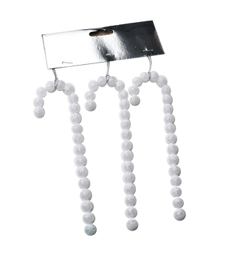 SANTA LILA Komplet 3 zawieszek LASKA 15cm białe 4x0,5x14cm