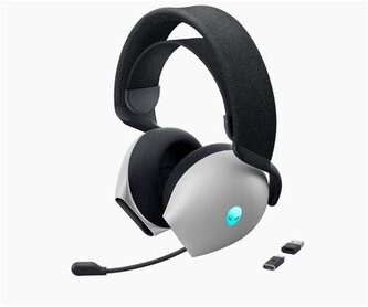 DELL bezdrátová náhlavní souprava  AW725H/ Wireless gaming Tri - mode Headset/ sluchátka + mikrofon/ bílá