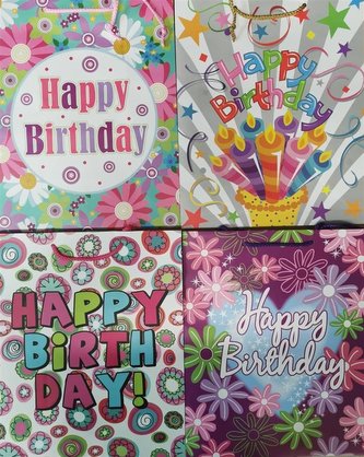 Torebka ozdobna laminowana PL-6 zestaw 52 urodziny