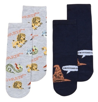 Ponožky dětské kotníkové, 2 ks Moudrý klobouk, Harry Potter Velikost: 27-30