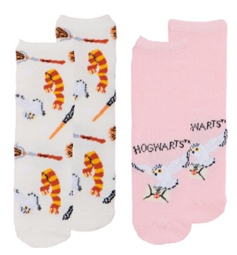 Ponožky dětské kotníkové, 2 ks Hedvika, Harry Potter Velikost: 27-30