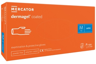 Latexové rukavice Mercator dermagel coated 100 ks Velikost: S