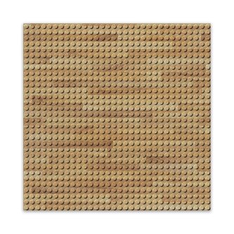 BRIXIES Plus 225-002 – designová podložka na stavění Dřevo 25,5 × 25,5 cm