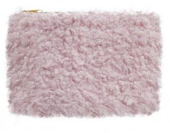 Piórnik saszetka futrzany różowy