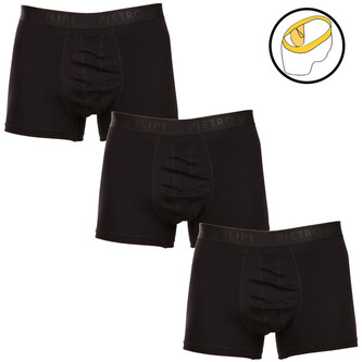 3PACK pánské boxerky Pietro Filipi balls holder černé (3PBHC1) M