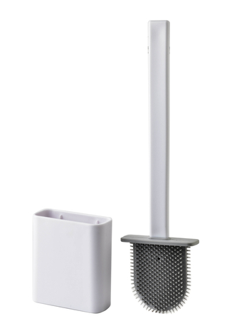 EDA SILICONE WHITE Szczotka WC biała 10x4x36cm TPR