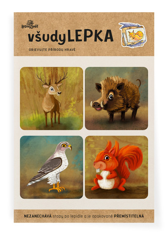 Lesní svět všudyLEPKA vel. 1 -015 - Mix lesní zvířátka 2. Lesní svět všudyLEPKA vel. 1 -015 - Mix lesní zvířátka 2.