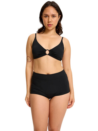 Menstruační plavky Modibodi Short High černé spodní díl (SWSCHIBLAW) XXL