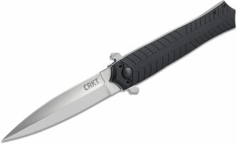 CRKT CR-2265 XOLOTL™ BLACK vreckový nôž - dýka 9,3 cm, čierna, G10