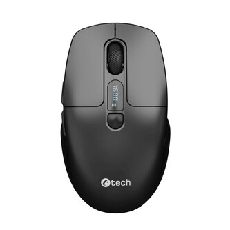 Myš C-TECH WLM-13 Dual mode, bezdrátová, BT5.0 + 2,4GHz, 1600DPI, 6 tlačítek, USB nano receiver, černá