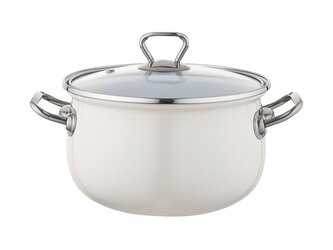 SMALTOVANÝ HRNEC BLISS 18CM 2,8L KRÉMOVÝ