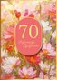 Karnet B6 70 Urodziny malowane kwiaty GM-1179