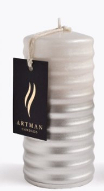 Świeca KLER Walec duży 7xh17,5cm szampan parafinowa