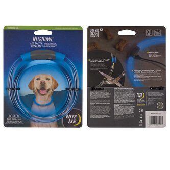 Nabíjecí LED bezpečnostní obojek Nite Ize NiteHowl® Rechargeable LED Safety Necklace Blue